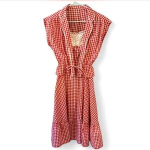 Vintage red gingham dress